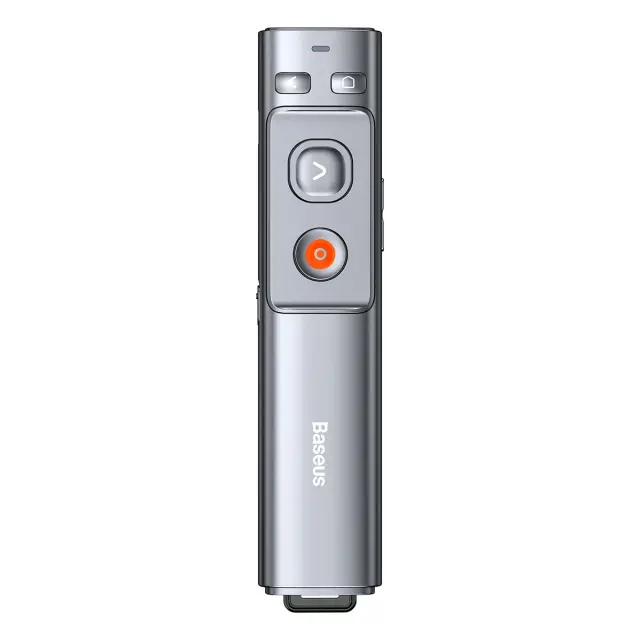 Bút trình chiếu hiệu Baseus Orange Dot Wireless Presenter (Red Laser)(Charging) màu xám
