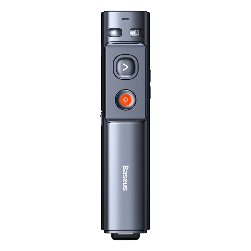 Bút trình chiếu hiệu Baseus Orange Dot Wireless Presenter (Green Laser)(Charging) màu xám