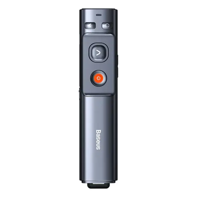 Bút trình chiếu hiệu Baseus Orange Dot Wireless Presenter (Green Laser)(Charging) màu xám