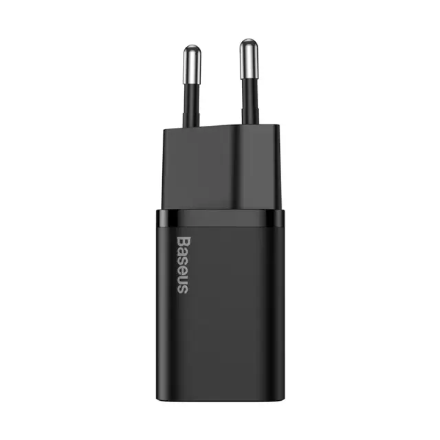 Bộ sạc hiệu Baseus Super Si Quick Charger 1C 20W EU Sets - Màu đen ( Kèm cáp Superior Series Fast Charging Data Type-C to iP PD 20W 1m Đen)