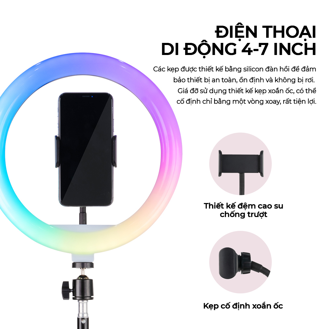 Giá đỡ điện thoại kiêm đèn Livestream Havit ST7026