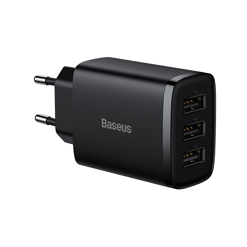 Củ sạc hiệu Baseus Compact 3U 17W EU