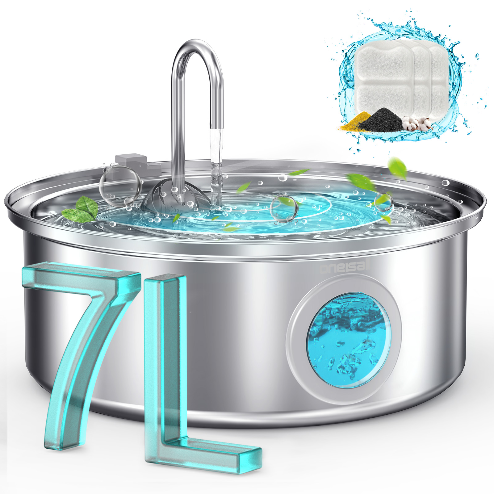 Máy cho thú cưng uống nước tự động Oneisall PWF-002-B
