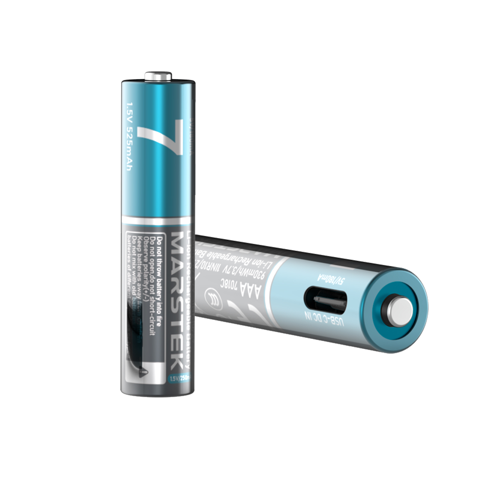 Bộ pin sạc lại li-on AAA hiệu Marstek 7018C có cổng sạc USB-C 250mAh
