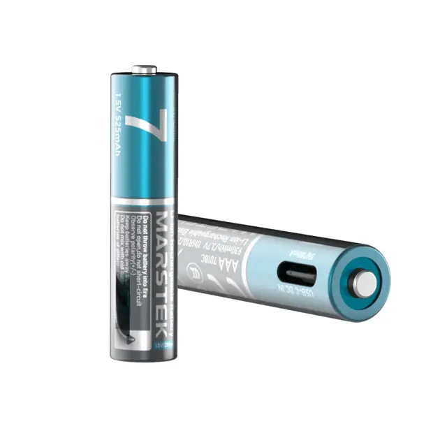 Bộ pin sạc lại li-on AAA hiệu Marstek 7018C có cổng sạc USB-C 250mAh