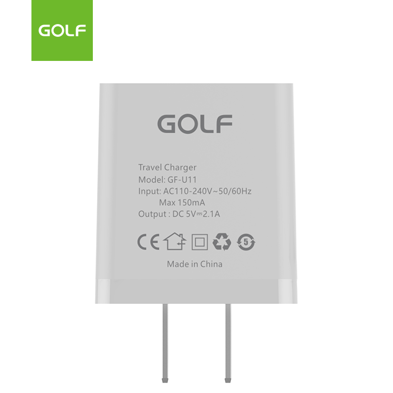 Sạc Gofl 1 cổng USB-A 10.5W chân US GF-U11 